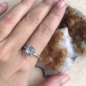 3ct CZ Solitaire Ring Size 8